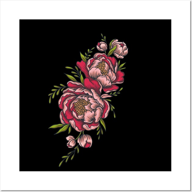 Japanese peonies Wall Art by katanya78